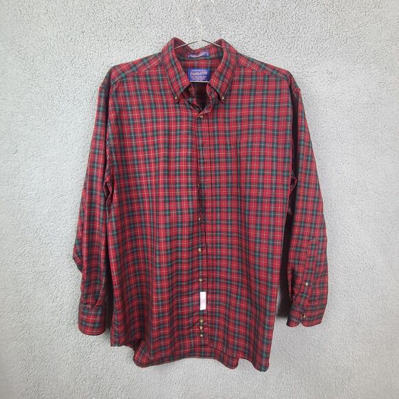 Sir Pendleton Button Up Shirt Fine Worsted Wool Authentic Boyd Tartan Sz Large - Picture 9 of 16